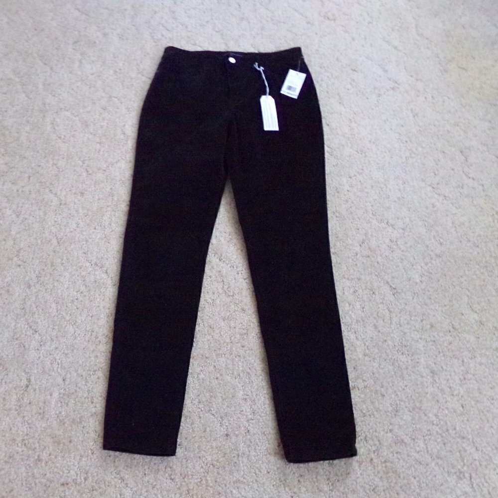 Sanctuary Denim High Rise Social Skinny Black Velvet Pants